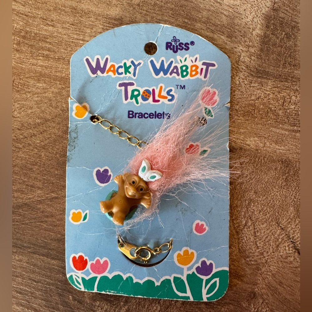 Vintage Style Russ Wacky Wabbit Trolls Bracelet Easter Nostalgic Whimsical 90s